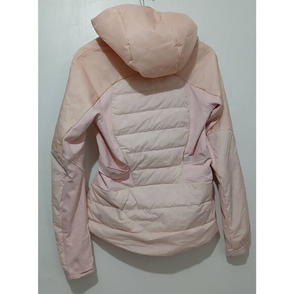Lululemon women Sz 10 down for it all white goose down lightweight jacket peach - Picture 5 of 9